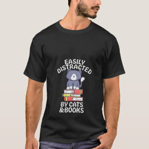 Frauen Katzen Und Bücher V-Ausschnitt T-Shirt