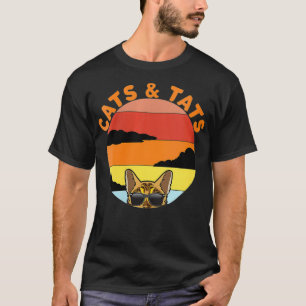 Frauen Katzen und Tats Witzige Tattoo Bengalische T-Shirt