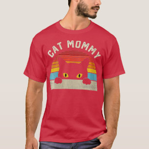 Frauen Katzenmama Vintage Retro Katzenliebhaber T-Shirt