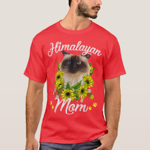 Frauen Katzenmütter Mama Tag Sonnenblume Himalaya  T-Shirt