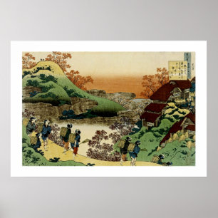 Frauen kehren bei Sonnenuntergang Zuhause zurück Poster