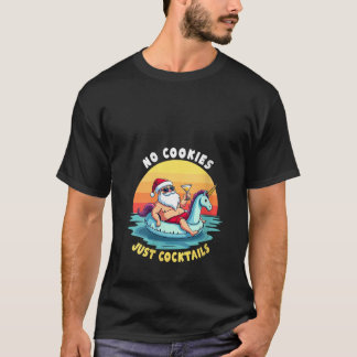 Frauen Kein Kekse Nur Cocktails Santa Strand Reise T-Shirt