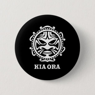 Frauen Kia Ora Maori Kultur Symbol Haka Tanz Neu Button