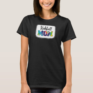 Frauen Kickball Mama Gefärbte Krawatte Cheetah Pri T-Shirt