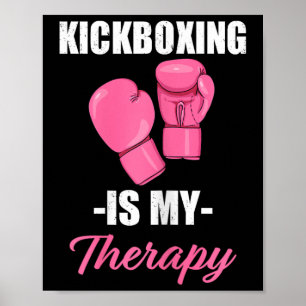 Frauen Kickboxen Ist Meine Therapie Tolles Geschen Poster