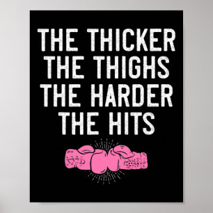 Frauen Kickboxen Shirt Dickere Oberschenkel Lustig Poster