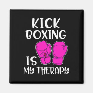 Frauen Kickboxen Shirt Ist Meine Therapie Lustiges Magnet