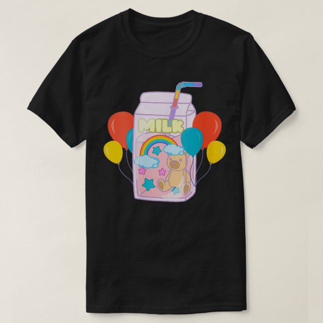 Frauen Kidcore Ästhetik Kawaii Milchkarton Alt in T-Shirt (Design vorne)