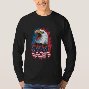 Frauen Kinder Adler Flag American Men Patriotic US T-Shirt