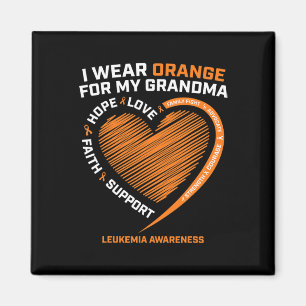 Frauen Kinder, die ich Orange für meine Oma Leukäm Magnet
