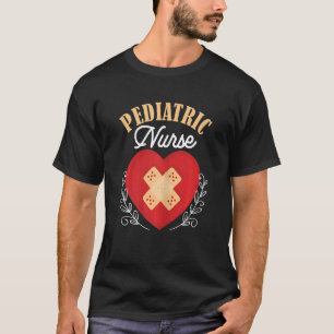 Frauen Kindermädchen Pflege Herz Form PEDS Kranken T-Shirt