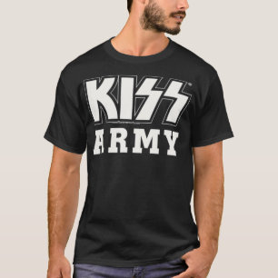 Frauen KISS KISS Army Weißes Logo VNeck1 T-Shirt