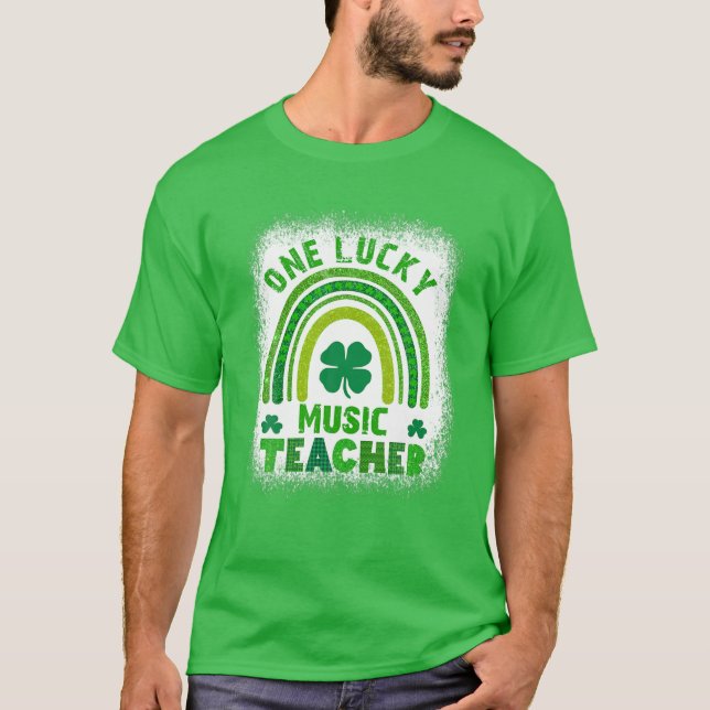 Frauen Kleeblatt Ein glücklicher Lehrer St Patrick T-Shirt (Vorderseite)