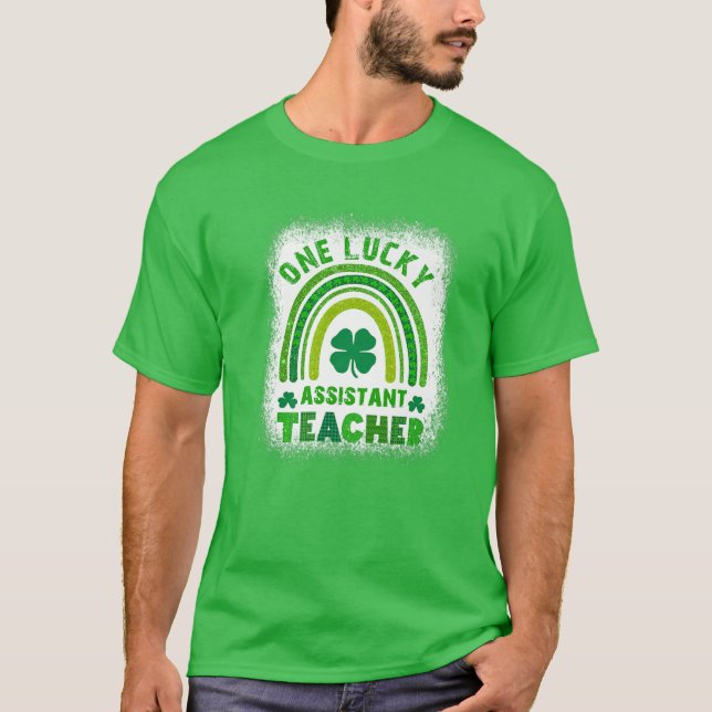 Frauen Kleeblatt Ein glücklicher Lehrer St Patrick T-Shirt (Vorderseite)