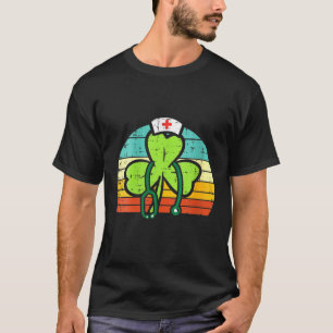 Frauen Kleeblatt Nurse Stethoscope Retro St Patric T-Shirt