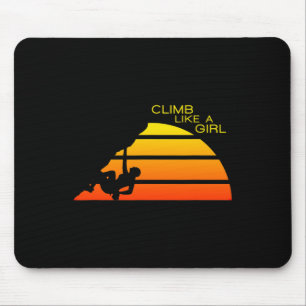 Frauen Klettern Klettern wie ein Mädchen Kletterer Mousepad