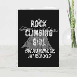 Frauen Klettert Rock Mädchen Nur Ein Normales Mädc Karte