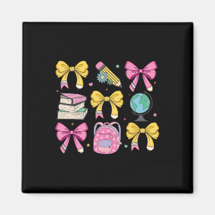 Frauen Kokette Rosa Schleifen Bleistift Lehrer App Magnet