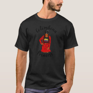 Frauen Kolumbianische Königin Schwarze Frau Afrika T-Shirt