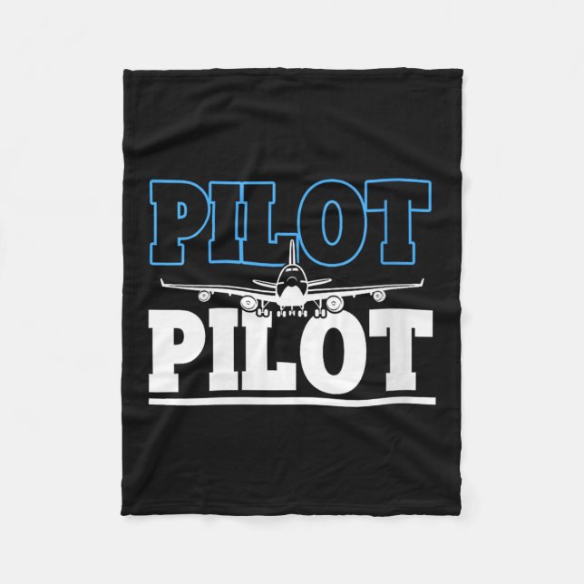 Frauen Kommerzielles Lot-Flugzeug mit Stolz Fleecedecke (Vorderseite)