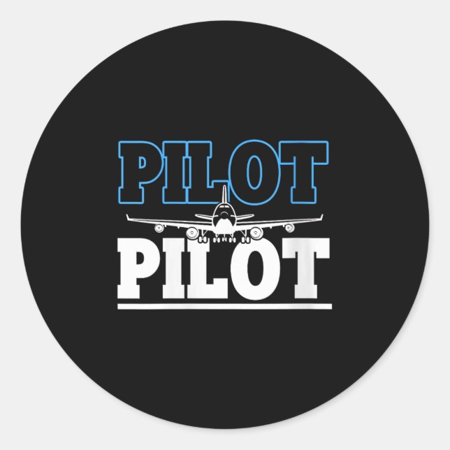 Frauen Kommerzielles Lot-Flugzeug mit Stolz Runder Aufkleber (Vorderseite)