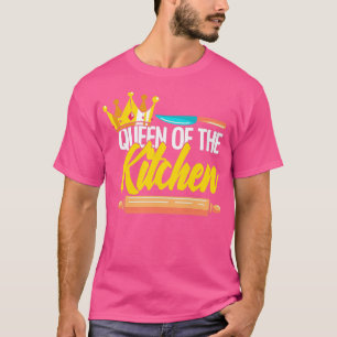 Frauen Königin der Küche Kochen Koch Mama T-Shirt