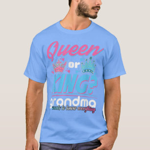 Frauen Königin Großmutter Geschlecht offenbart Ros T-Shirt