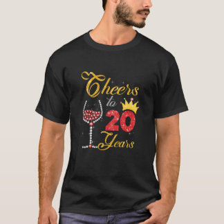 Frauen Königin jubelt bis 20 Jahre alt 20. Geburts T-Shirt