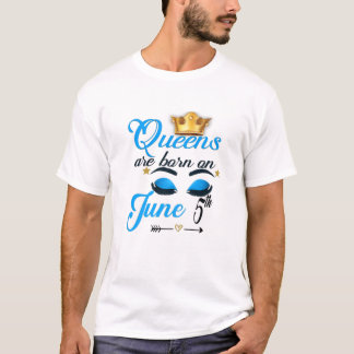 Frauen Königinnen sind am 5. Juni Geboren T-Shirt