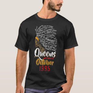 Frauen Königinnen sind im OKTOBER 1995 25. Geburts T-Shirt