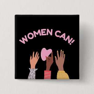 Frauen können weiblich button