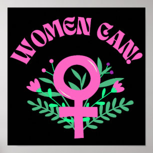 Frauen können weiblich poster