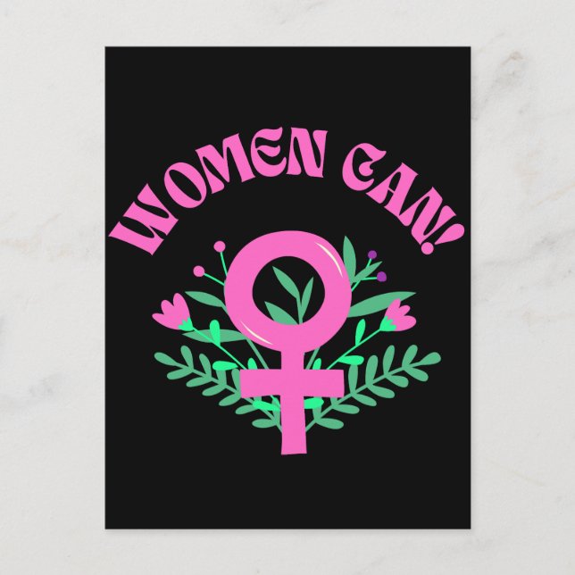 Frauen können weiblich postkarte (Vorderseite)