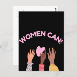 Frauen können weiblich postkarte