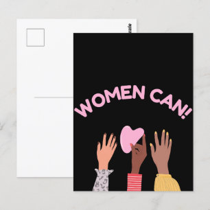 Frauen können weiblich postkarte
