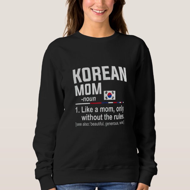 Frauen Koreanische Mutter Definition     Muttertag Sweatshirt (Vorderseite)