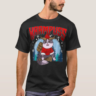 Frauen Krampuss Lustiger Krampus Katze Anti-Weihna T-Shirt