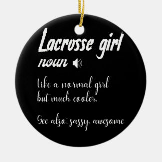 Frauen Lacrosse Girl Definition für Lax Keramik Ornament