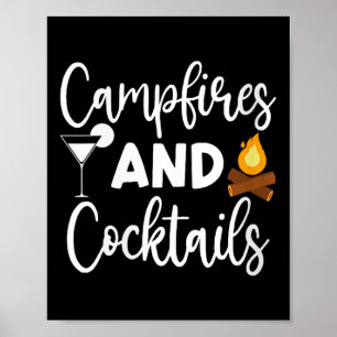Frauen Lagerfeuer Und Schwänze Camping Liebhaber C Poster