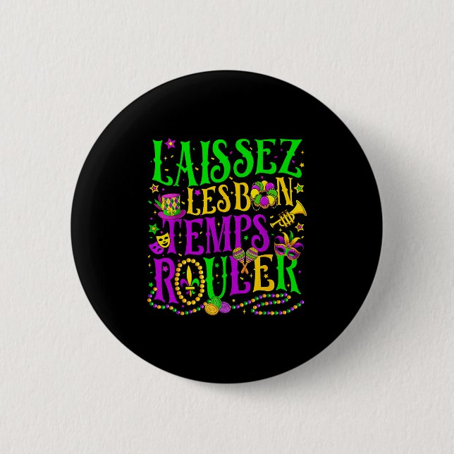 Frauen Laissez Les Bon Temps Rouler Button (Vorderseite)
