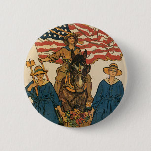 Frauen-Land-Armee Button