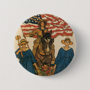 Frauen-Landarmee Button