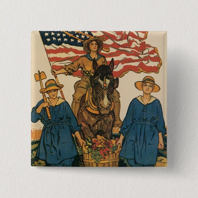 Frauen-Landarmee Button (Vorderseite)