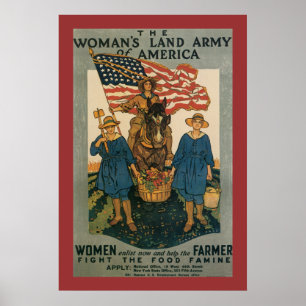 Frauen-Landarmee Poster