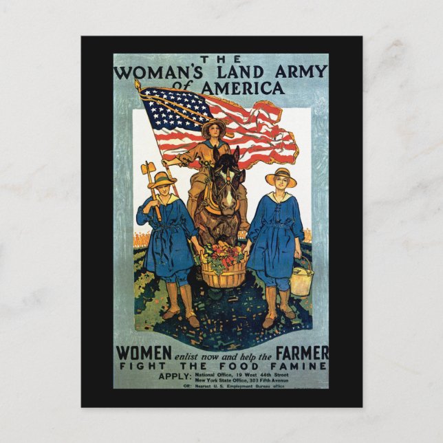 Frauen-Landarmee Postkarte (Vorderseite)