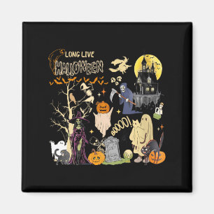 Frauen Lang Lebe Halloween Schwarze Katze Gift Hex Magnet