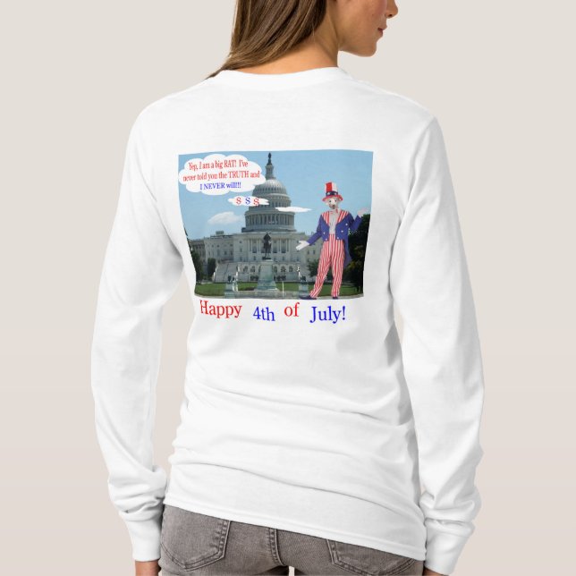 Frauen lange Ärmel T. Glückwunsch 4. Ratte/Unclesa T-Shirt (Rückseite)