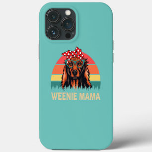 Frauen Langhaar-Dachshund Weenie Mama Wiener iPhone 13 Pro Max Hülle