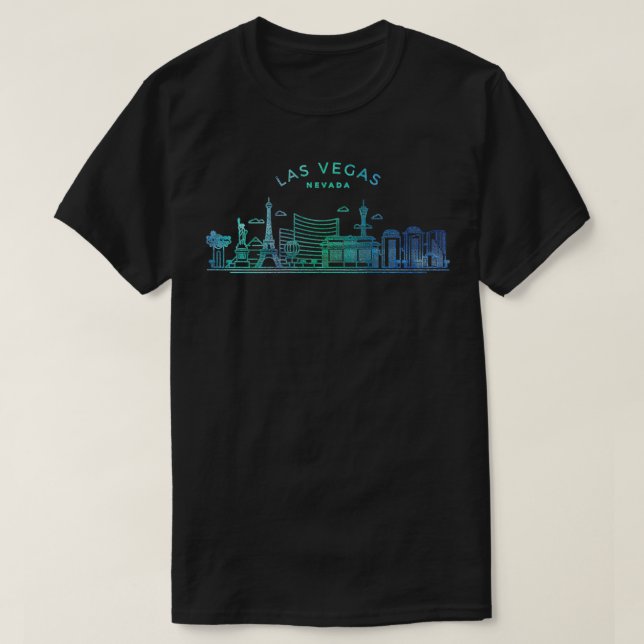 Frauen Las Vegas Skyline City Metropole  T-Shirt (Design vorne)