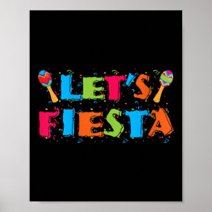 Frauen Lasse Fiesta Cinco De Mayo Party Shirt V-ne Poster